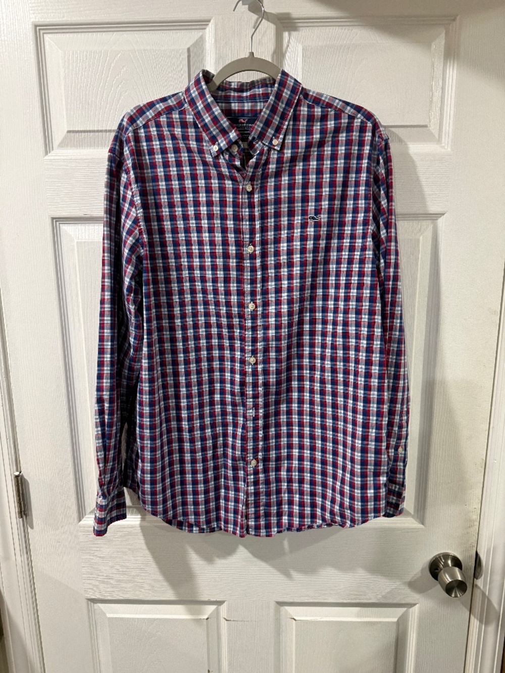 Vineyard Vines Classic Fit Whale Button Down Shirt - LARGE